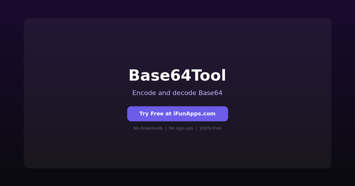 Base64Tool: Free Online Base64 Encoder & Decoder