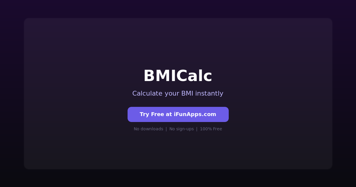 BMICalc: Free Online BMI Calculator
