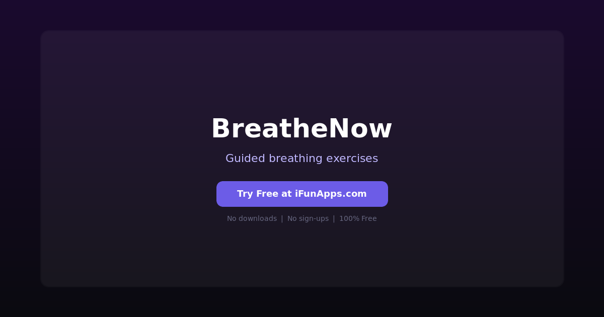 BreatheNow: Free Online Breathing Exercise Guide