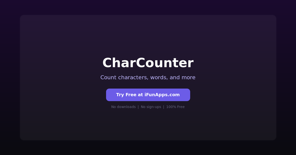 CharCounter: Free Online Character & Word Counter