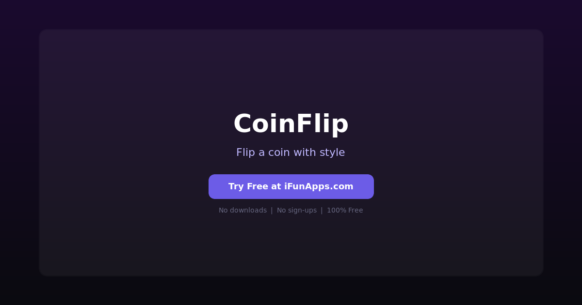 CoinFlip: Free Online Coin Flip Simulator