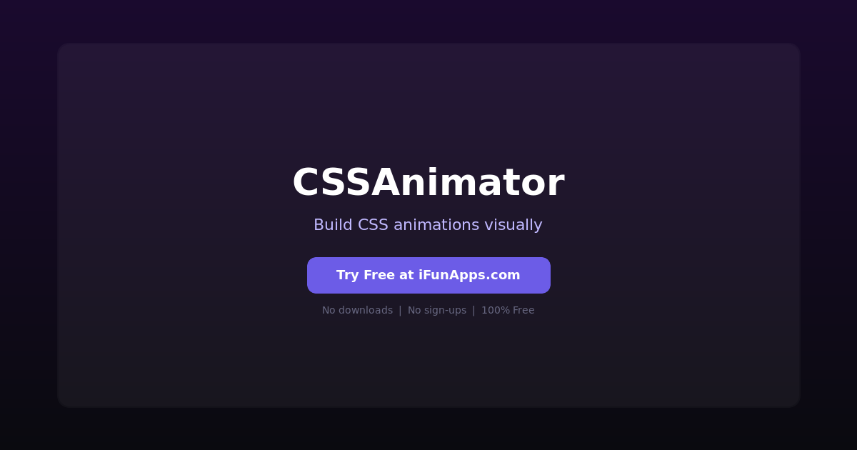 CSSAnimator: Free Online CSS Animation Builder