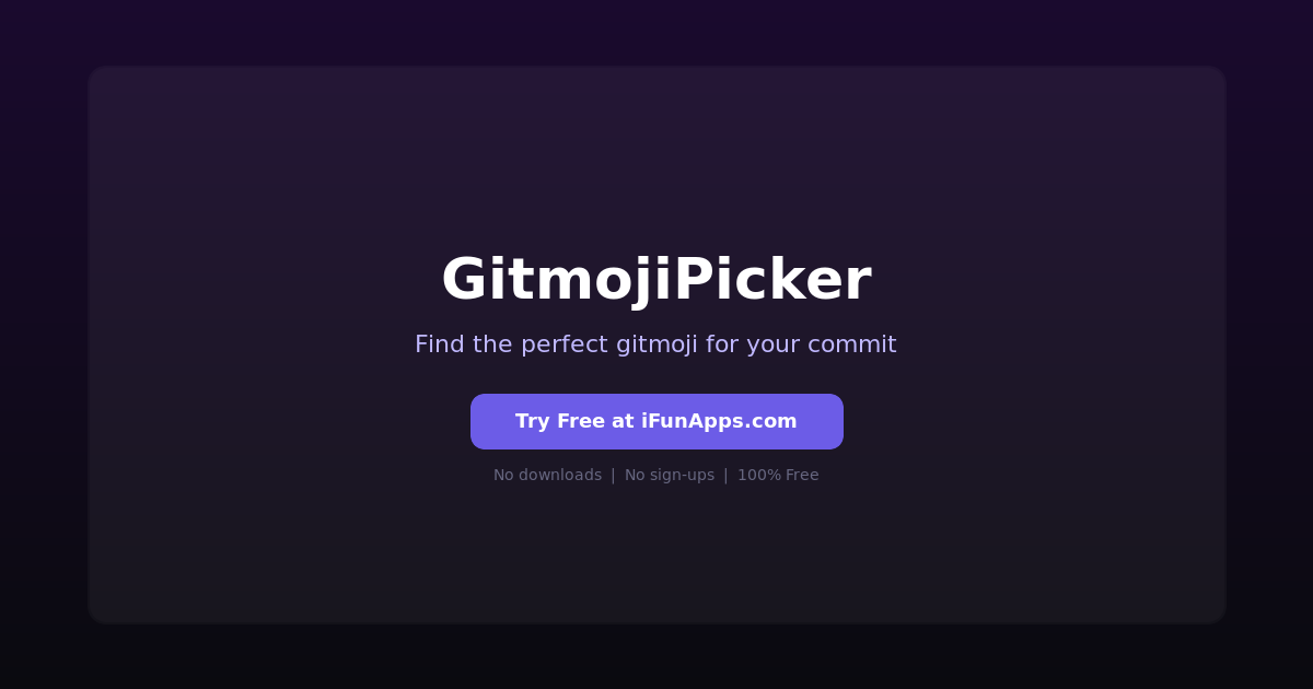 GitmojiPicker: Free Online Gitmoji Commit Emoji Picker