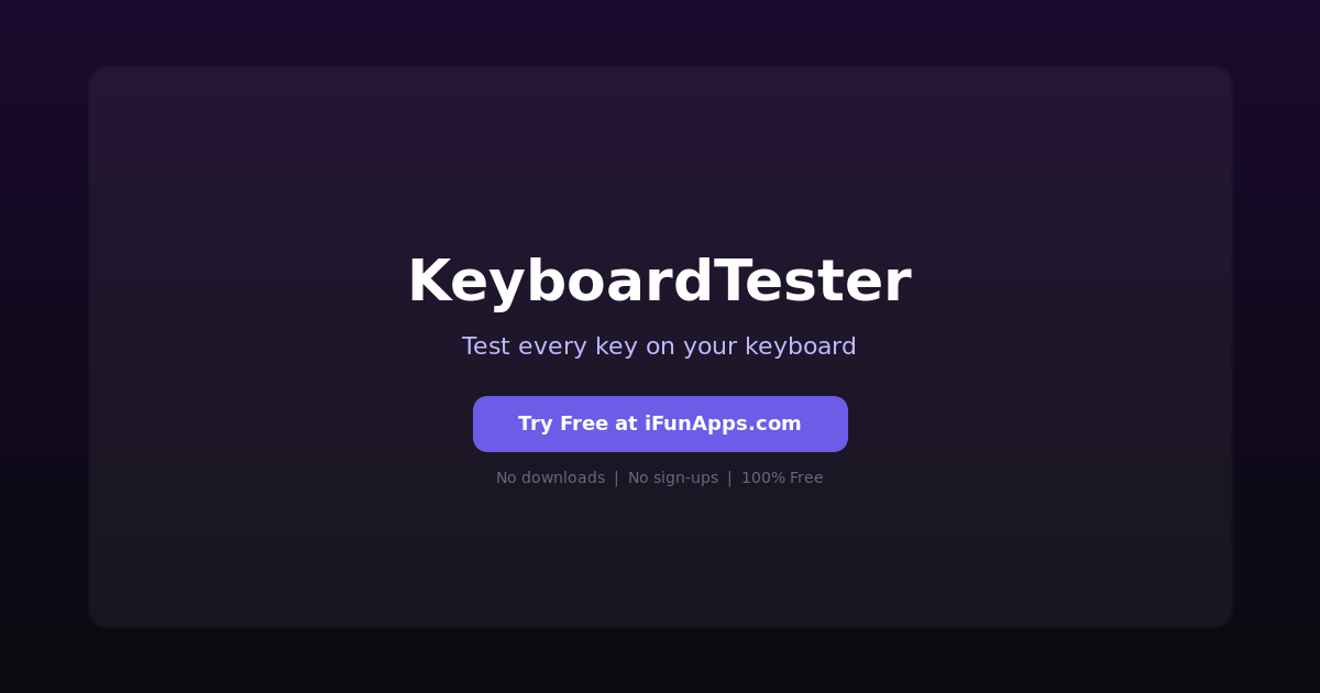KeyboardTester: Free Online Keyboard Key Tester