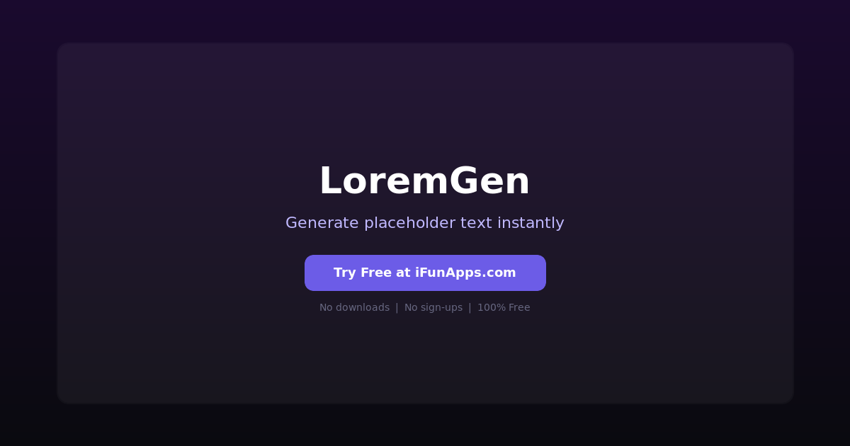 LoremGen: Free Online Lorem Ipsum Generator