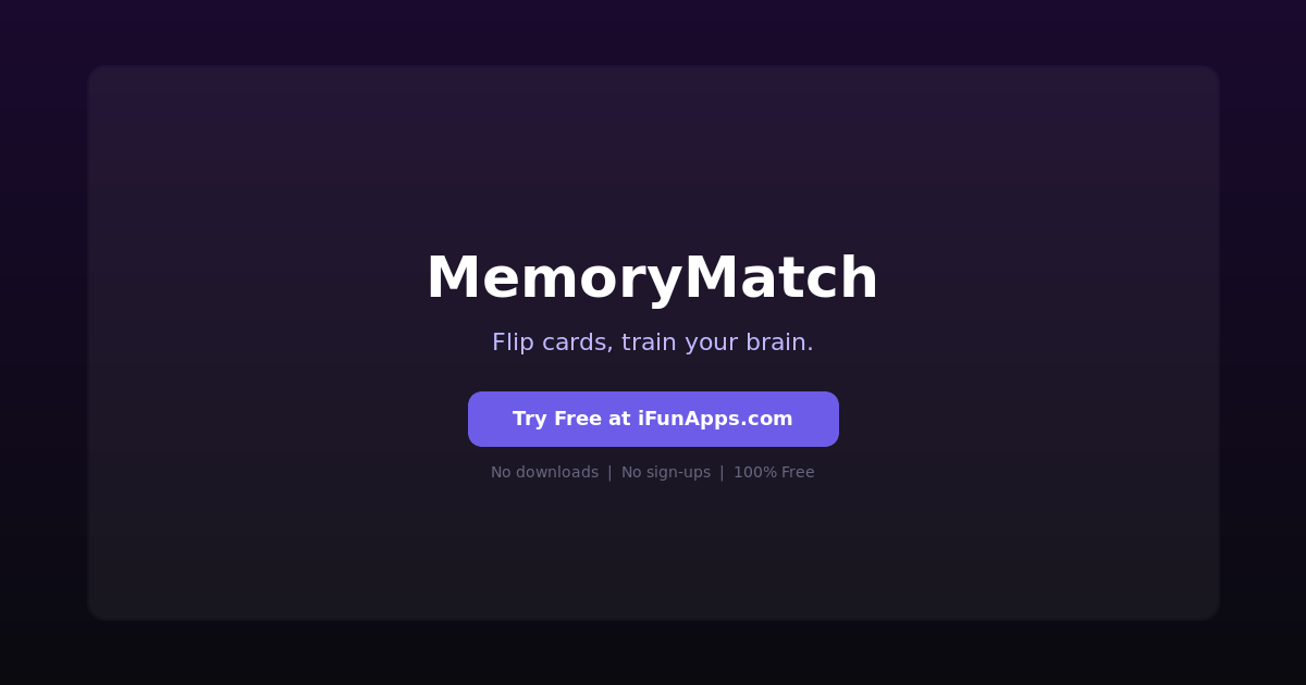 MemoryMatch: Free Online Memory Card Matching Game