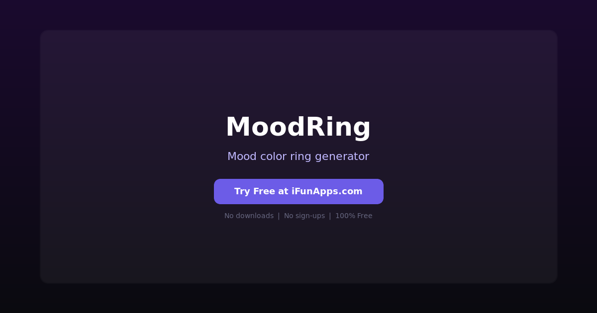 MoodRing: Free Online Digital Mood Ring