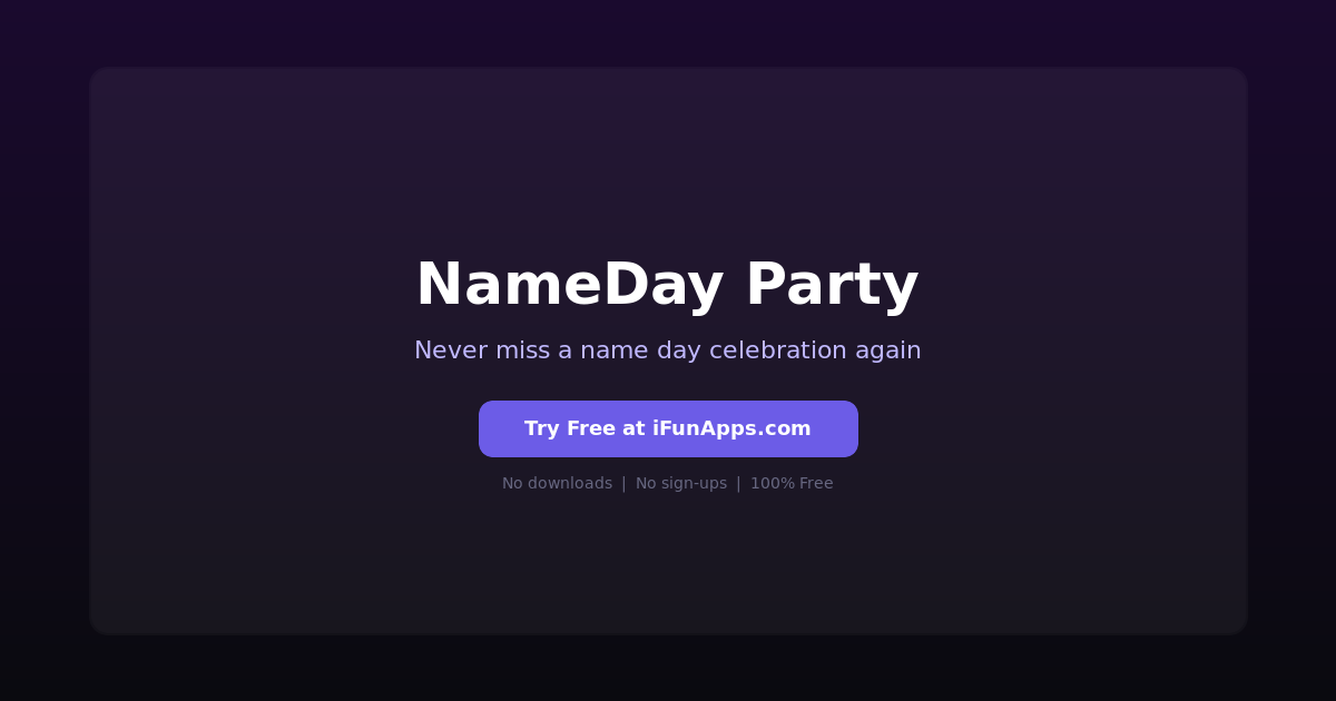 NameDay Party: Free Online Name Day Celebration Finder