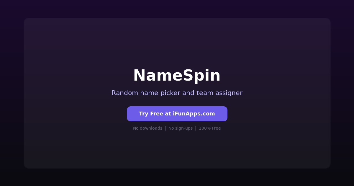 NameSpin: Free Online Random Name Spinner