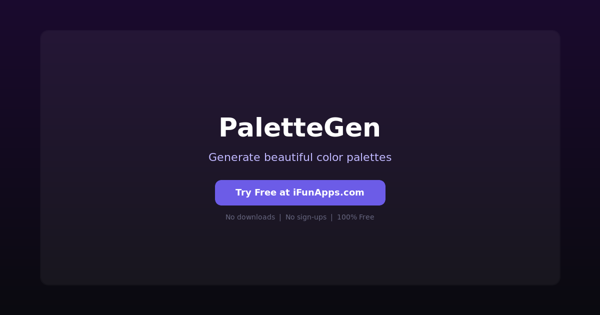 PaletteGen: Free Online Color Palette Generator