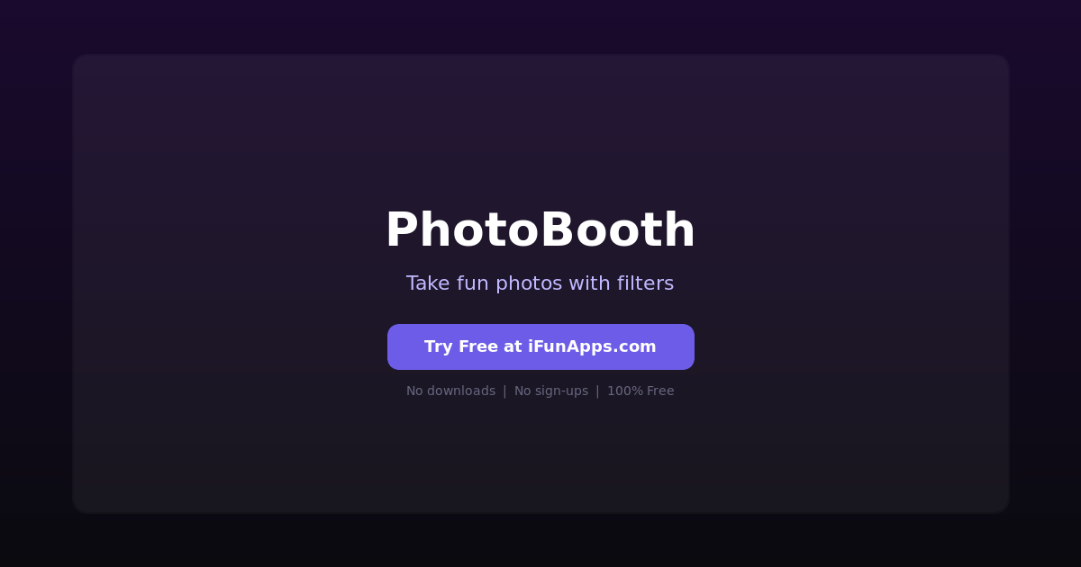 PhotoBooth: Free Online Photo Booth with Filters