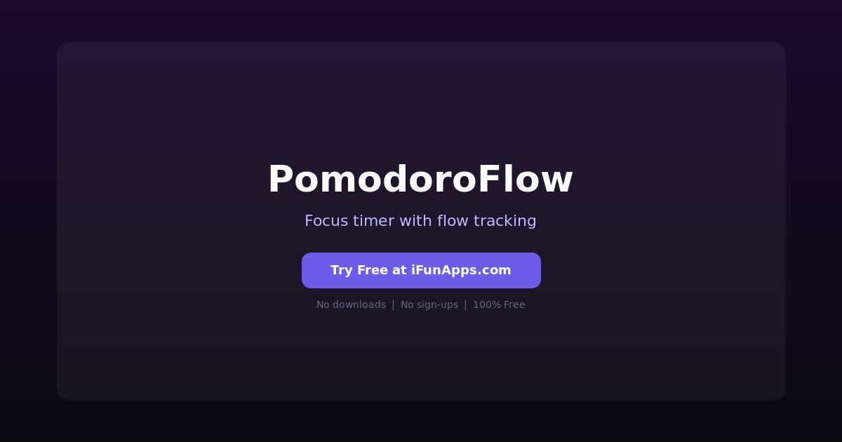 PomodoroFlow: Free Online Pomodoro Timer