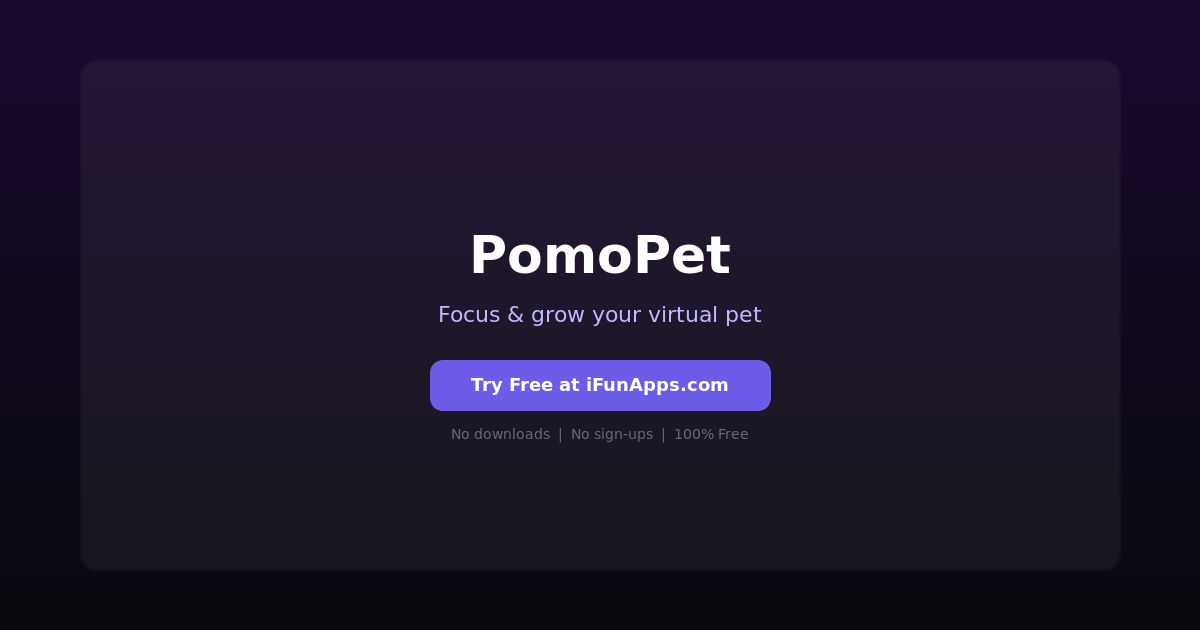 PomoPet: Free Online Pomodoro Timer with Virtual Pet