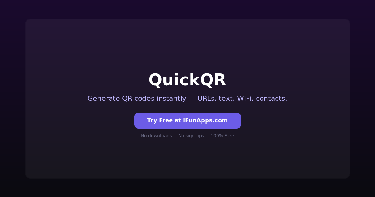 QuickQR: Free Online QR Code Generator