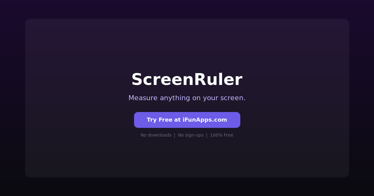 ScreenRuler: Free Online On-Screen Pixel Ruler