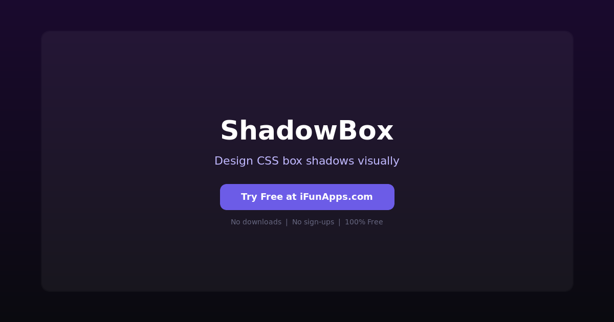 ShadowBox: Free Online CSS Box Shadow Generator