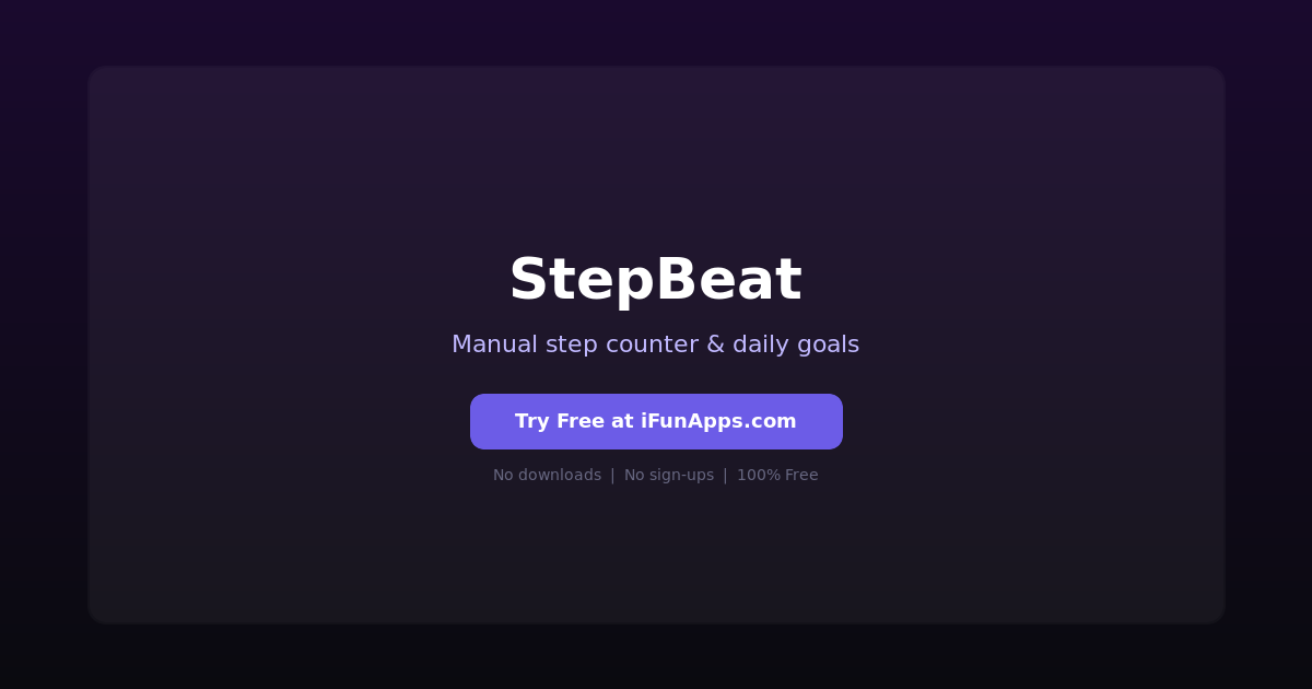 StepBeat: Free Online Step Counter & Activity Tracker