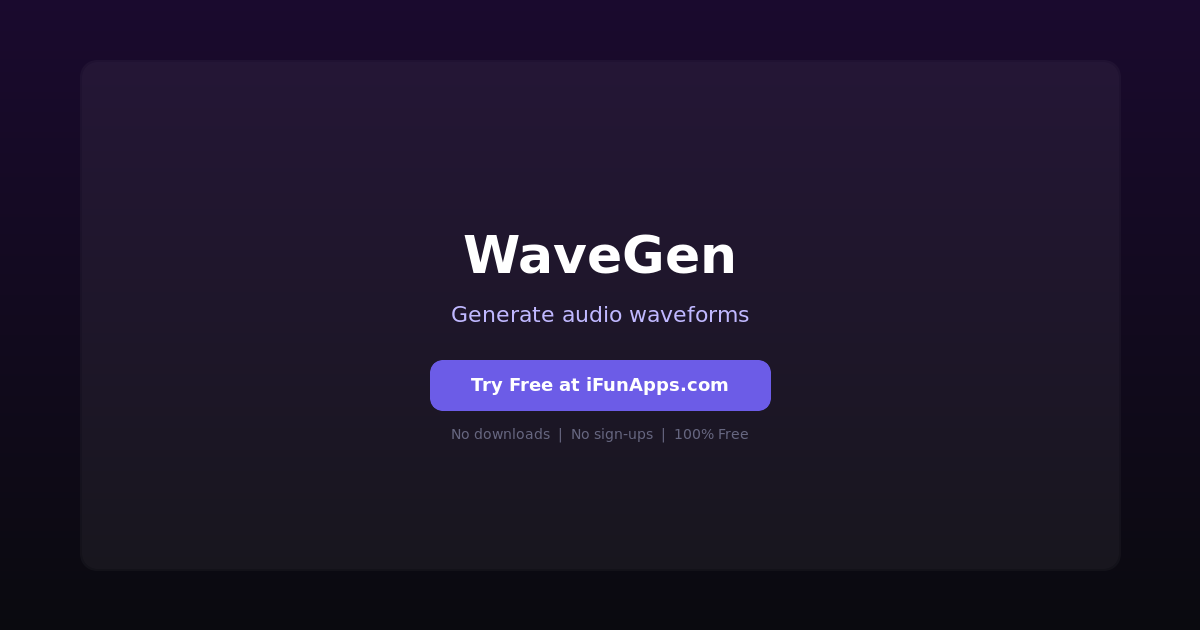 WaveGen: Free Online Audio Wave Generator