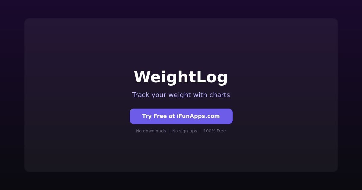WeightLog: Free Online Weight Logger